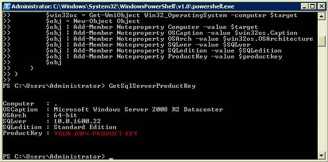 How To Find Product Key For Windows Server 2008 R2 Using Powershell